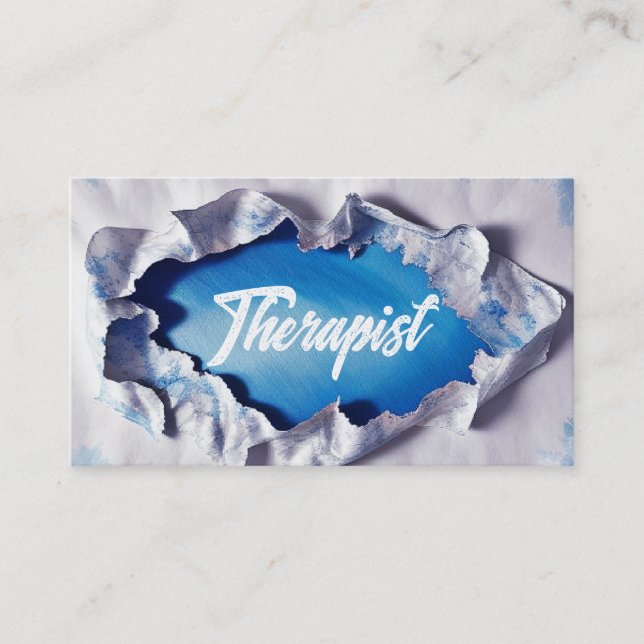 Open Up to Therapy Therapist  Business Card (Front)