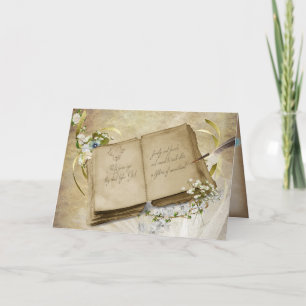 open vintage book for 30th Anniversary Card