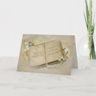 open vintage book for 80th Anniversary Card
