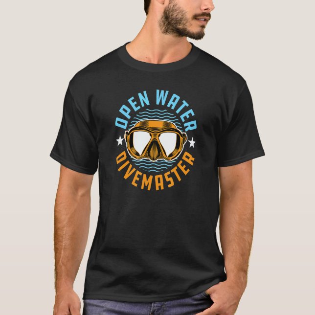 Open Water Divemaster Scuba Diving Instructor Staf T-Shirt (Front)