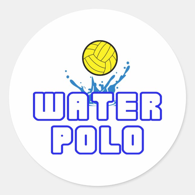 OPEN WATER POLO BALL CLASSIC ROUND STICKER (Front)
