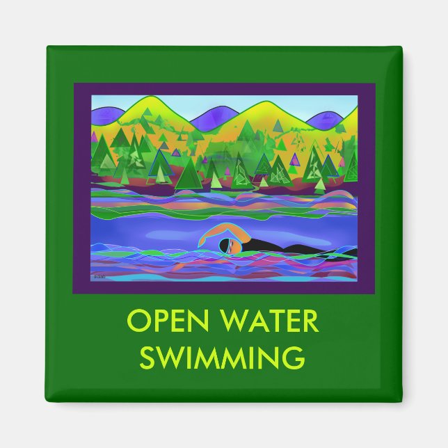 Open Water Solo Magnet (Front)