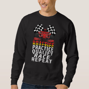 Open Wheel Formula Racing Car Practice Qualify Rac Sweatshirt