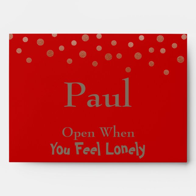 Open when You Feel Lonely Envelopes (Front)