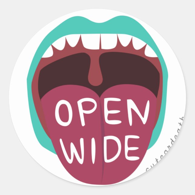 Open Wide Sticker Sheet (Front)