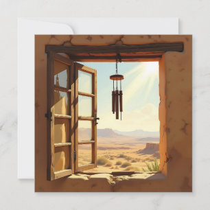 Open Window in the Desert Blank Card