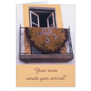 OPEN WINDOW, WROUGHT IRON BALCONY, CARPET AIRING