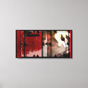Open Work about Open Red 2 Canvas Photomontage Print