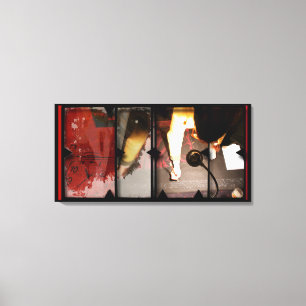 Open Work about Open Red 6 Photomontage Canvas Print