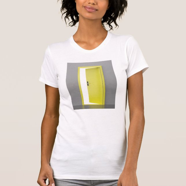 Open yellow door with smart lock T-Shirt (Front)