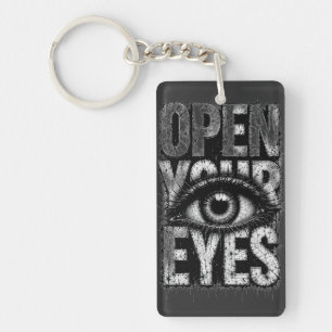 Open Your Eyes Grunge Gothic Eye Streetwear Art Keychain