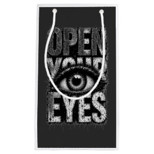 Open Your Eyes Grunge Gothic Eye Streetwear Art Small Gift Bag