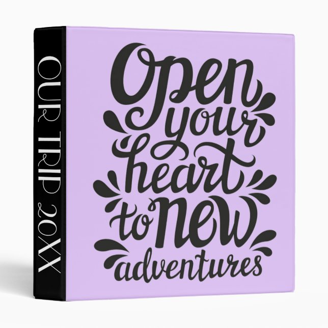 Open Your Heart To New Adventures Binder (Front/Spine)