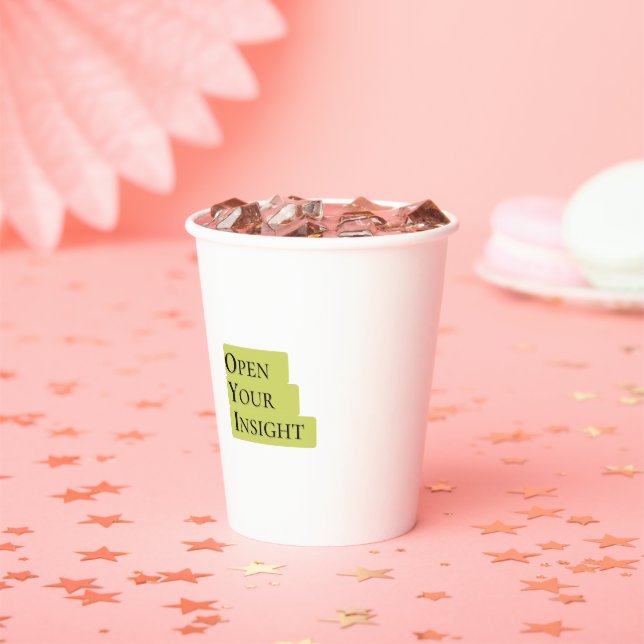 Open Your Insight | Inspirational Paper Cup Design (Insitu)