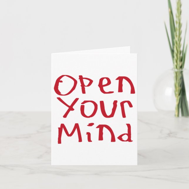 Open Your Mind Sticker  Card (Front)