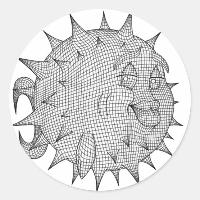 OpenBSD Classic Round Sticker (Front)