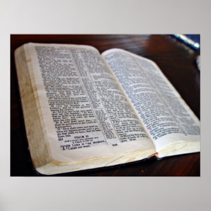 Opened Bible Poster