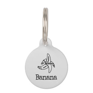 Opened Monkey Banana Pet Tag