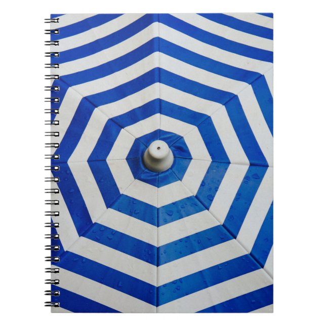 Opened striped umbrella notebook (Front)