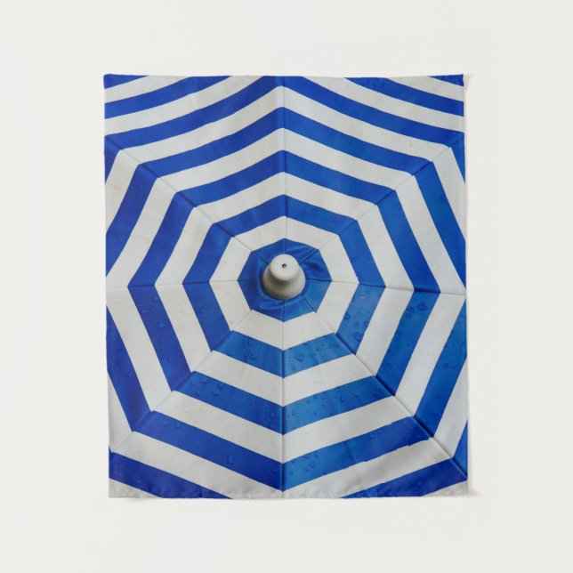 Opened striped umbrella tapestry (Front)