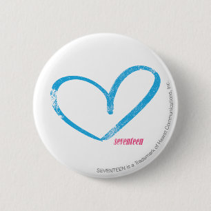 OpenHeart Aqua 2 Inch Round Button