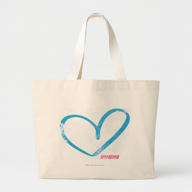OpenHeart Aqua Large Tote Bag (Front)