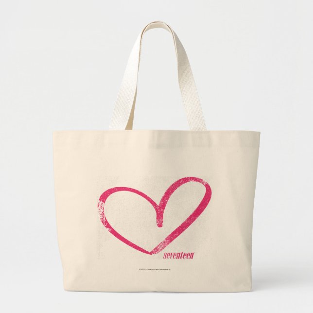 OpenHeart Magenta Large Tote Bag (Front)