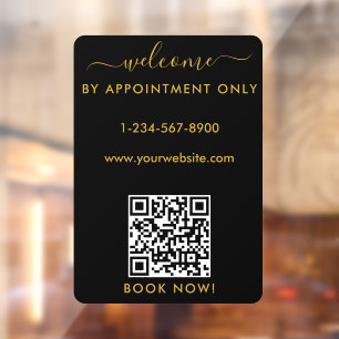 Opening Business Hours Appointment Only Welcome  Window Cling