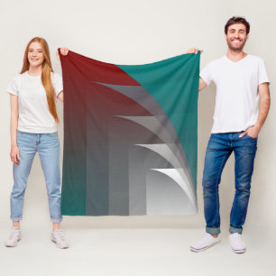 Opening curtains fleece blanket