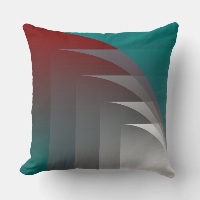Opening curtains throw pillow (Front)