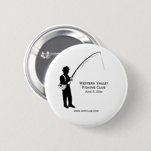 Opening Day Fishing Club   2 Inch Round Button (Front & Back)