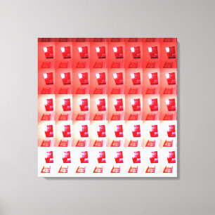 Opening in Red and White Canvas Step by Step Print