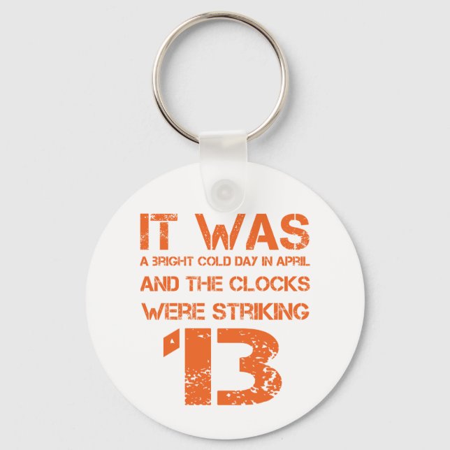 Opening Line of 1984 Keychain (Front)