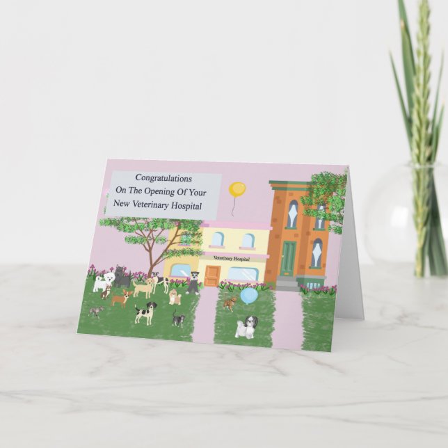 Opening of New Veterinary Hospital Card (Front)