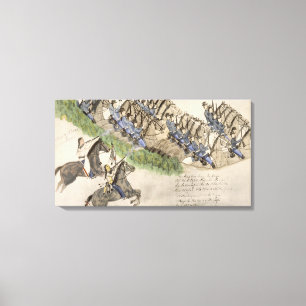 Opening of the Battle of the Little Big Horn (ink Canvas Print