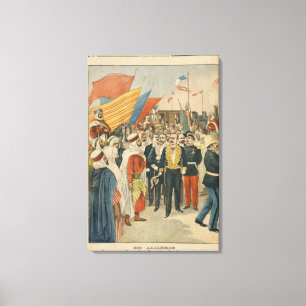 Opening of the Saida railway in Algeria Canvas Print