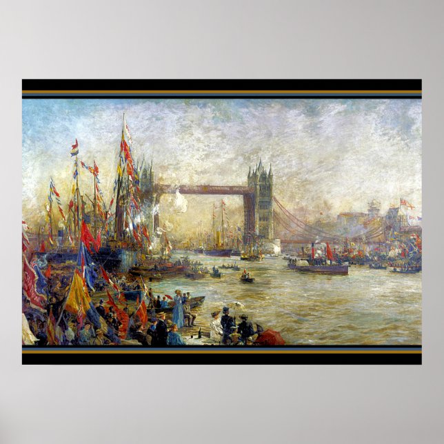 Opening of Tower Bridge London 1895 Poster (Front)