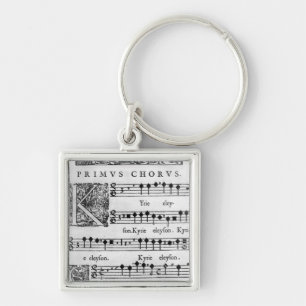 Opening page of the Mass for Double Choir Keychain