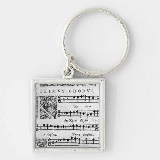Opening page of the Mass for Double Choir Keychain (Front)