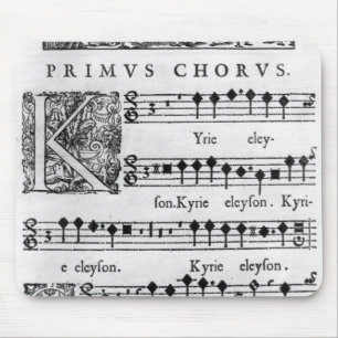 Opening page of the Mass for Double Choir Mouse Pad