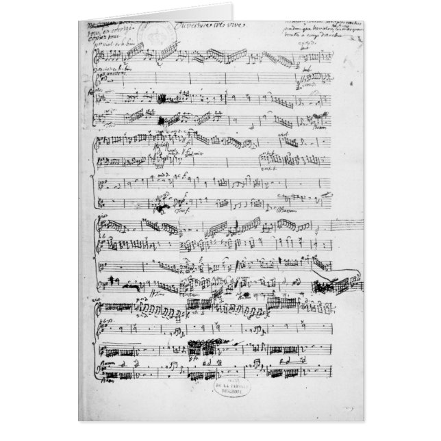 Opening page of the score of 'Les Paladins' (Front)