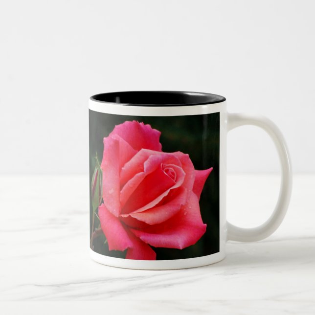 Opening Rose Two-Tone Coffee Mug (Right)