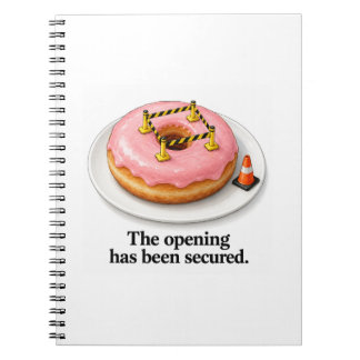 Opening Secured Funny Safety Doughnut Notebook