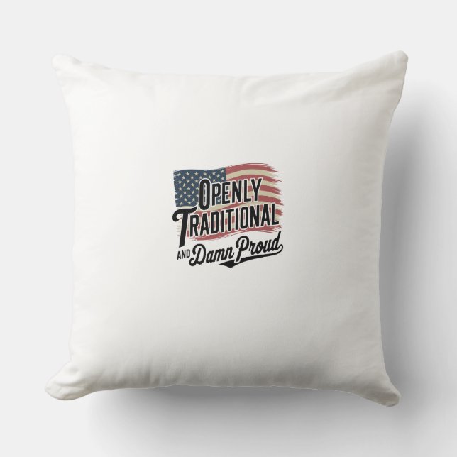 OPENLY TRADITIONAL  THROW PILLOW (Front)