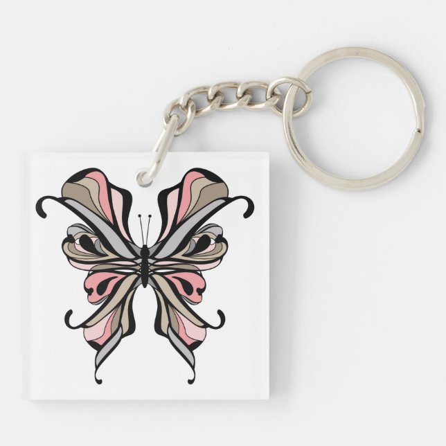Openwork butterfly keychain (Back)