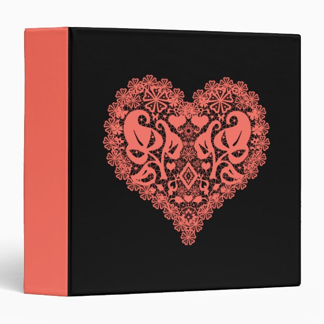 Openwork heart binder (Front/Spine)