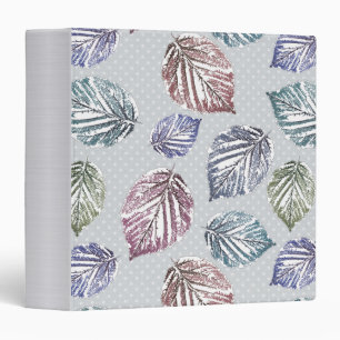 Openwork leaves on a light grey background binder