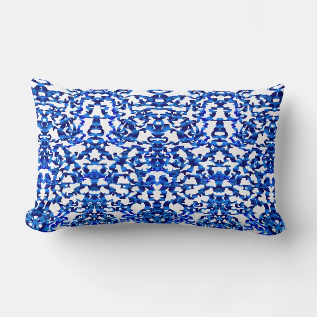 Openwork pattern in the style chinoiserie lumbar pillow (Front)