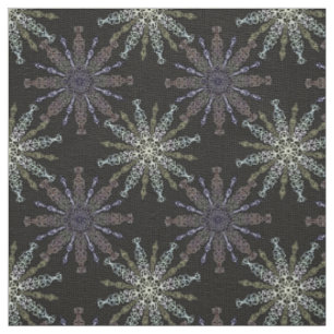 Openwork snowflakes on dark. fabric