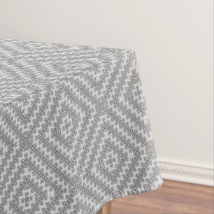 Openwork squares art deco retro black white tablecloth